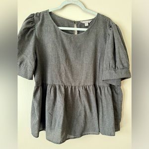Grey Peplum Top